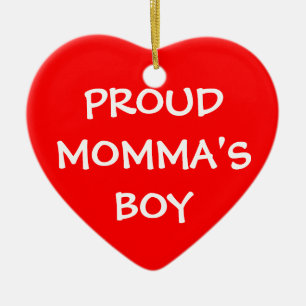 Proud Momma's Boy Ceramic Tree Decoration
