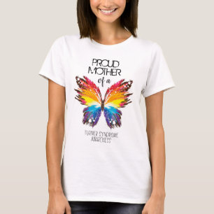 Proud mother butterfly Turner Syndrome awareness T-Shirt