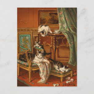 Proud Mother Cat   Jules Le Roy Postcard