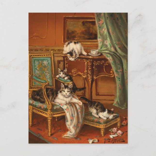 Proud Mother Cat | Jules Le Roy Postcard (Front)