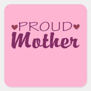 Proud mother cute heart stickers