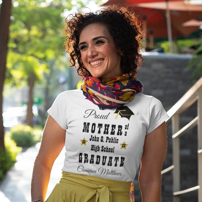 Proud Mother of Graduate Name | School Graduation T-Shirt (Creator Uploaded)