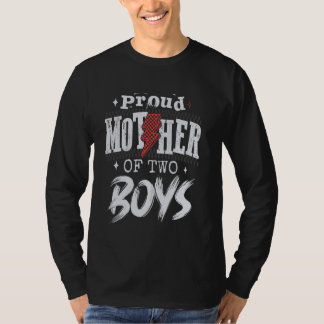 Proud Mother of Two Boys Sons to Mum Mother's Day  T-Shirt