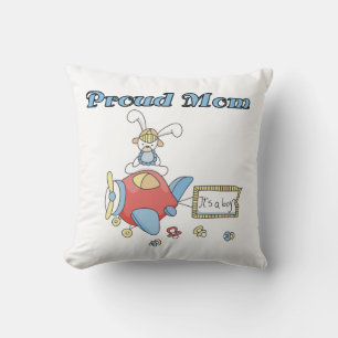 Proud Mum Aeroplane It's a Boy Gifts Cushion