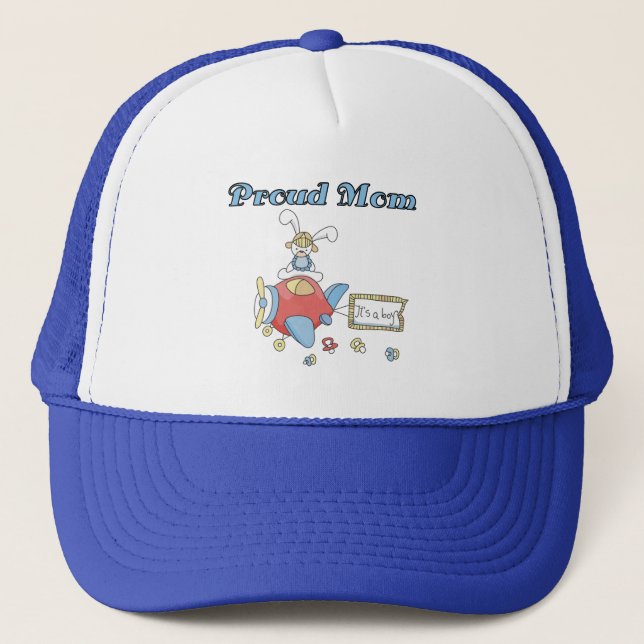 Proud Mum-Aeroplane It's a Boy tshirts and gifts Trucker Hat (Front)