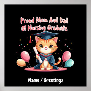 Proud Mum and Dad of a Nursing Graduate 2025  Poster