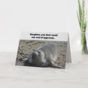 Proud Mum and Dad to Daughter Ocean Seal Card