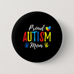 Proud Mum Autism Awareness Family Matching  6 Cm Round Badge