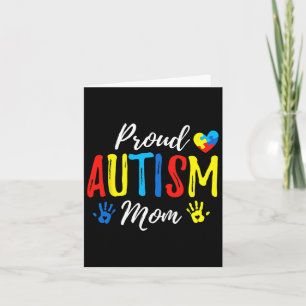 Proud Mum Autism Awareness Family Matching Card
