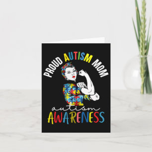 Proud Mum Autism Awareness Family Matching Gifts Card