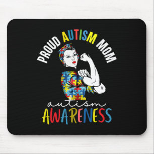 Proud Mum Autism Awareness Family Matching Gifts Mouse Mat