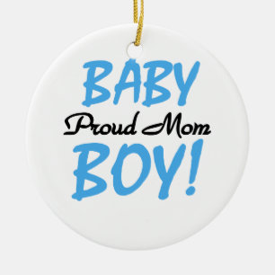 Proud Mum Baby Boy Gifts Ceramic Tree Decoration