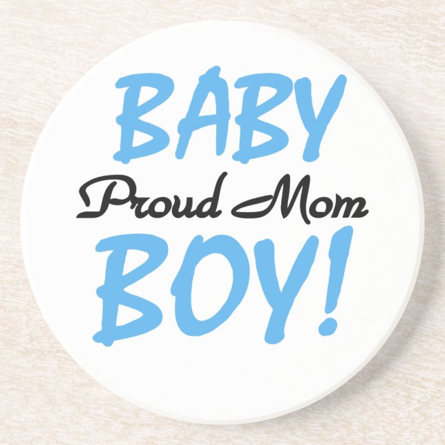 Proud Mum Baby Boy Gifts Coaster (Front)