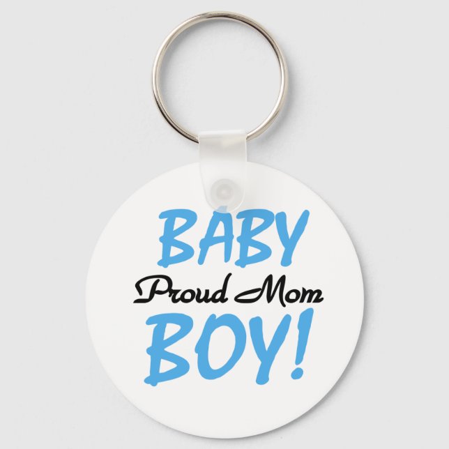 Proud Mum Baby Boy Tshirts and Gifts Key Ring (Front)