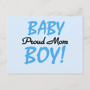 Proud Mum Baby Boy Tshirts and Gifts Postcard