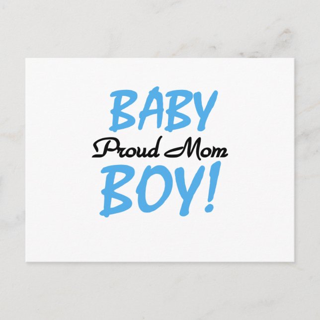 Proud Mum Baby Boy Tshirts and Gifts Postcard (Front)