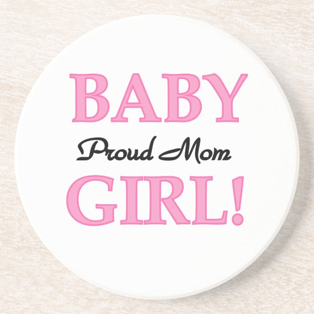 Proud Mum Baby Girl Gifts Coaster (Front)