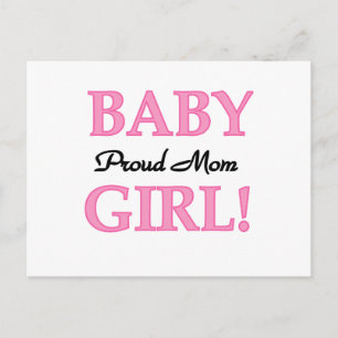 Proud Mum Baby Girl Tshirts and Gifts Postcard