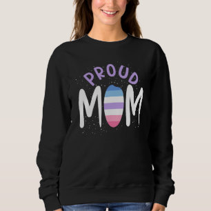 Proud Mum Bi Gender Flag Gay Pride Mothers Day Lgb Sweatshirt