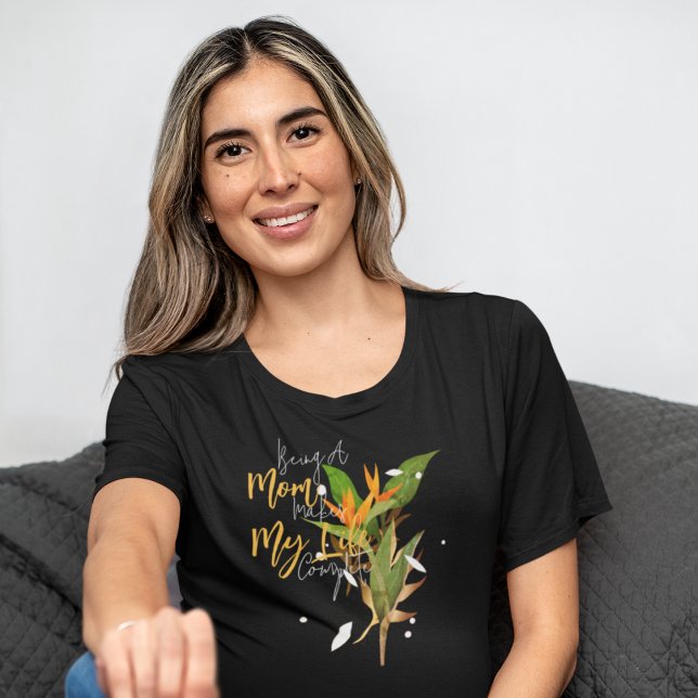 Proud Mum Black T-Shirt (mom great)