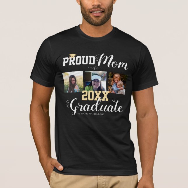 Proud Mum Class of Grad Cap T-Shirt (Front)