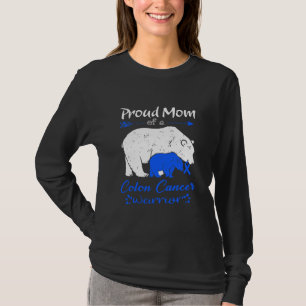 Proud Mum Colon Cancer Warrior  T-Shirt