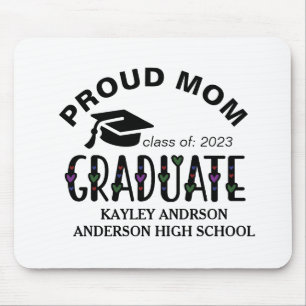 Proud Mum, Custom Graduation Name Year  Mouse Mat