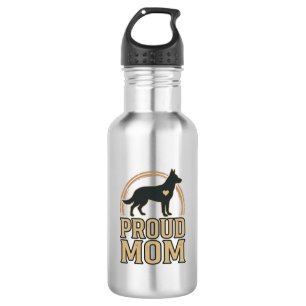 Proud Mum Dog Silhouette Vintage Vector Design_1 532 Ml Water Bottle