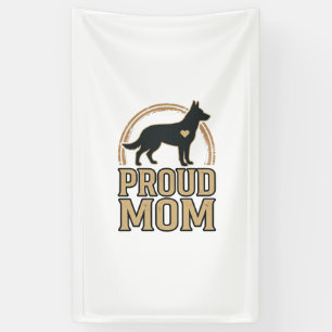 Proud Mum Dog Silhouette Vintage Vector Design_1 Banner