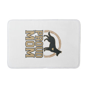 Proud Mum Dog Silhouette Vintage Vector Design_1 Bath Mat