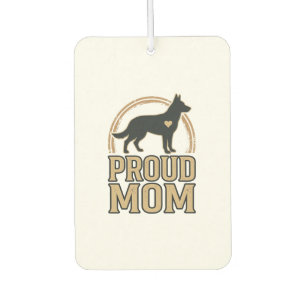 Proud Mum Dog Silhouette Vintage Vector Design_1 Car Air Freshener