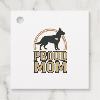 Proud Mum Dog Silhouette Vintage Vector Design_1 Favour Tags