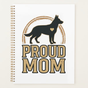 Proud Mum Dog Silhouette Vintage Vector Design_1 Planner