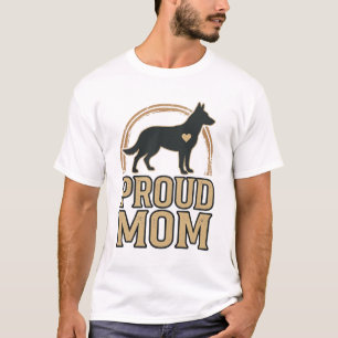 Proud Mum Dog Silhouette Vintage Vector Design_1 T-Shirt