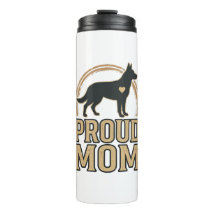 Proud Mum Dog Silhouette Vintage Vector Design_1 Thermal Tumbler