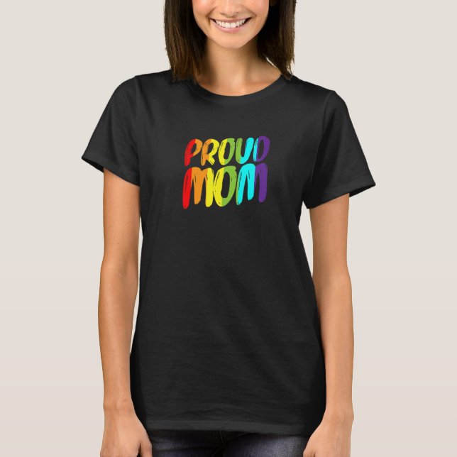 Proud Mum Gay Pride Ally Rainbow Lgbt Subtle Pride T-Shirt (Front)