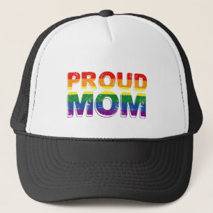 Proud Mum Gay Pride LGBT Rainbow Mother LGBTQ  Trucker Hat