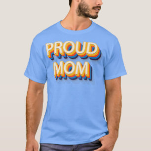 Proud Mum Gay Pride Retro Vintage LGBT Pride Month T-Shirt