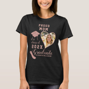 Proud Mum Grad Photo Class of 2025 Graduate T-Shirt