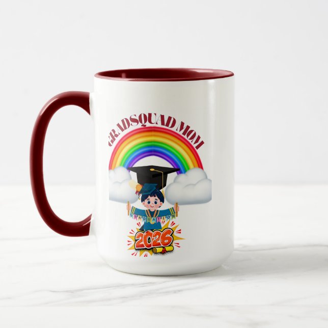Proud Mum Grad Squad 2026 Mug (Left)