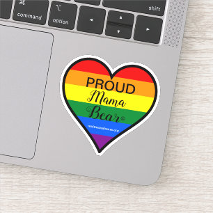 Proud Mum Heart Shape Vinyl Sticker