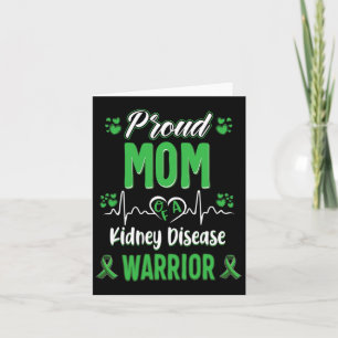 Proud Mum Kidney Disease Warrior Awareness Ribbon  Card