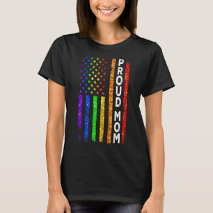Proud Mum Lgbt Mum Rainbow Lgbtq Flag Lgbt Gay Pri T-Shirt