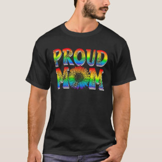 Proud Mum Mother s Day LGBT Mum Tie Dye Mum Mama T-Shirt