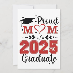 Proud Mum of 2025 Graduate Graduation Mother Day Holiday Card