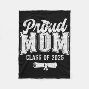 Proud Mum Of 2025 Graduate Senior Mum 25 Graduatio Fleece Blanket