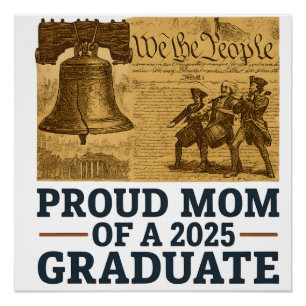Proud Mum of 2025 History Grad Gift USA Global Poster
