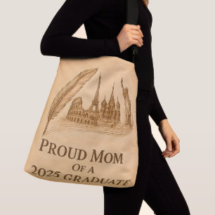 Proud Mum of 2025 History Grad – Landmark Art Crossbody Bag
