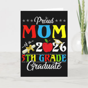 Proud Mum Of 2026 5th Grade Graduate Mother's Day Card