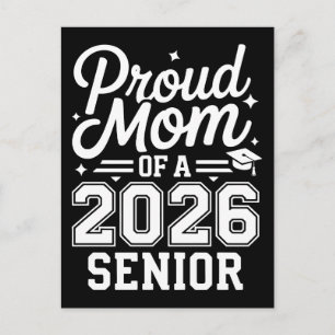 Proud Mum of 2026 Senior Soccer Graduation Gear Postcard